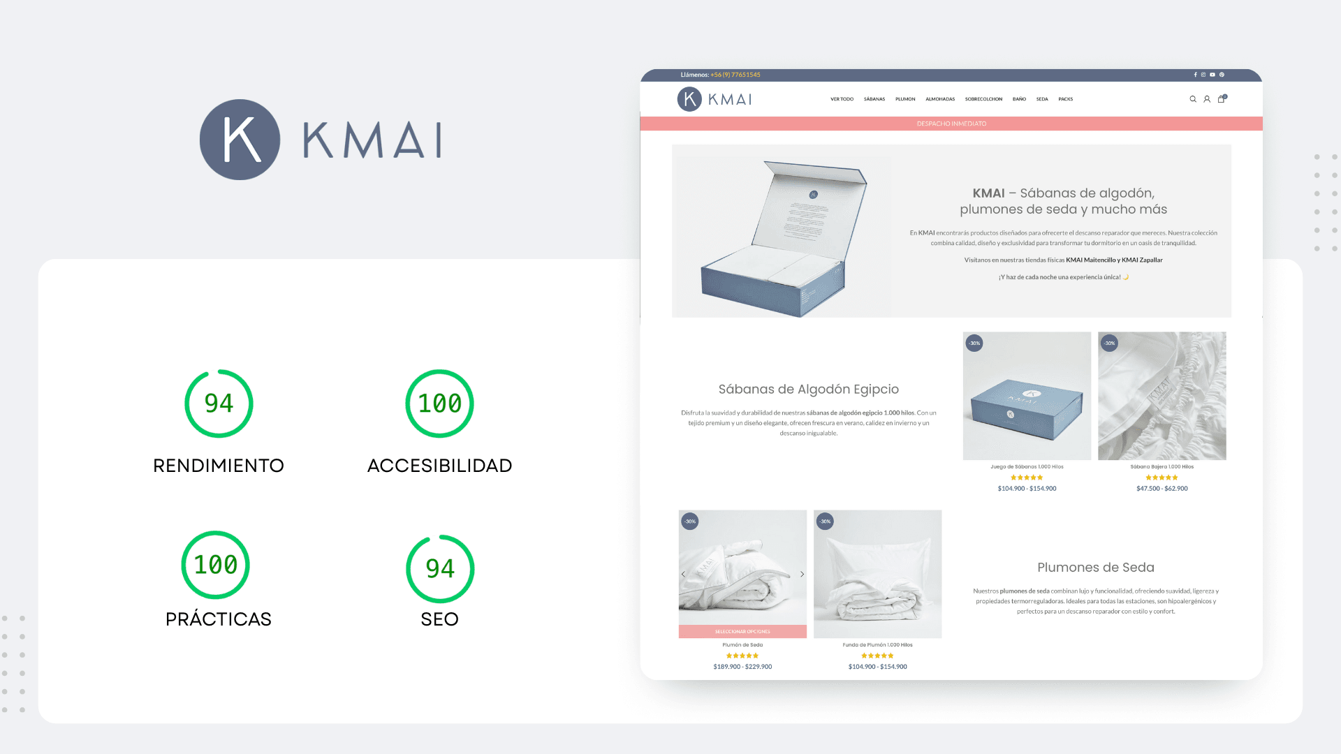 Caso de éxito SEO - Kmai E-commerce Textiles Premium