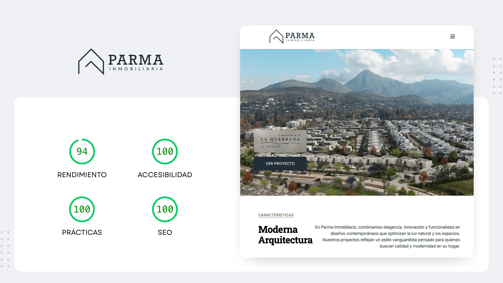 Caso de éxito SEO - Parma Inmobiliaria Chile